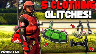 Top 5 Clothing Glitches In GTA 5 Online After Patch 168 Colored Duffel Bag Cop Outfit amp More [upl. by Tharp719]