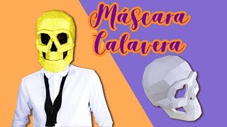 DIY  Como hacer una MÁSCARA DE CALAVERA con papel 💀 PAPERCRAFT [upl. by Thetis]