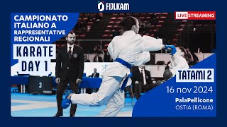 Karate  Campionato Italiano Rappresentative Regionali 2024  Day1 Tatami2 [upl. by Econah]