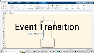 How to use Stateflow Events  External pulse event  Stateflow transition ONOFF [upl. by Noek]