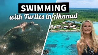 Akumal Mexico amp Yal Ku Lagoon  Travel Tips Food amp Snorkeling with Turtles [upl. by Lorelie]