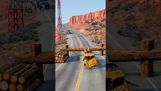 Cars Vs Log Trap । Car Crash Short Video I Beamng Shorts 56  BeamNG Drive shorts beamngdrive [upl. by Xeno899]