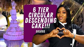 BAKE THAT CAKE WITH DRIPPLES  S03E03  6 TIER CIRCULAR DESCENDING CAKE [upl. by Nirej]