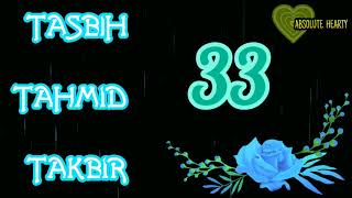 zikir 33 Tasbih Tahmid amp Takbir 🌹 Subhanallah 33x Alhamdulillah 33x Allahuakbar 33x By Hazamin [upl. by Kcod]