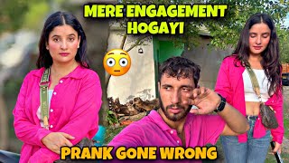 Engagement prank with amin💍 prank gona wrong😳yeh toh rone lag Gaya🤔aminbhatvlogs [upl. by Jerroll]