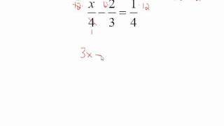 Solving a Linear Equation with Fractions [upl. by Ainnos]