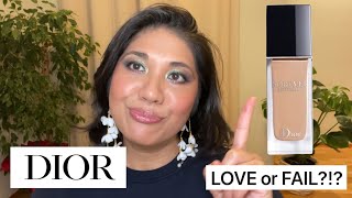 DIOR Forever Skin Glow Foundation 3WO tryon amp review on BROWN  TAN skin [upl. by Saunderson]