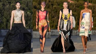 FASHION SHOW MARINE SERRE SPRING 2025 COLLECTION SS25  RESORT 2025 FLORENCE ITALY [upl. by Carin]