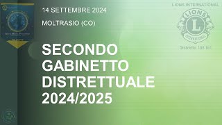 SECONDO GABINETTO DISTRETTUALE 20242025 [upl. by Durant]