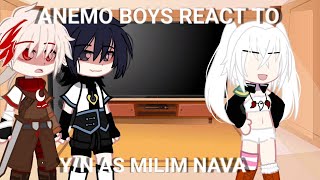 Anemo boys react to yn as milim nava [upl. by Ayotna]