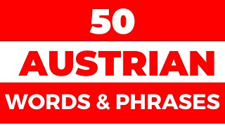 50 Austrian Words and Phrases you should know before you VISIT AUSTRIA [upl. by Silecara]