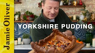 Super Size Stuffed Yorkshire Pudding  Jamie Oliver [upl. by Ylenats841]