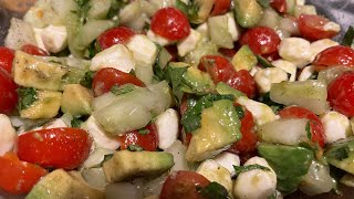 Tomato Cucumber Mozzarella Salad Best Summer Salad [upl. by Tecla133]