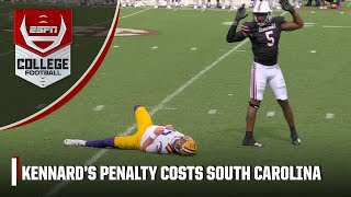 South Carolina pick6 called back in 4th quarter due to personal foul  ESPN College Football [upl. by Haimerej313]