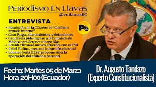 Dr Augusto Tandazo Caso Purga CancilleriaMéxico Pabel Muñoz FMI CC IESS [upl. by Ldnek]