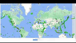 Mapa wulkanów na świecie  trzęsienia ziemi i płyty tektoniczne [upl. by Xuerd]