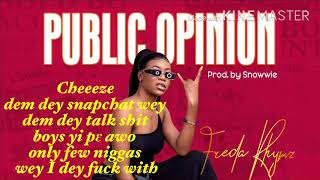 Freda Rhymz  public opinionlyrics [upl. by Dutchman]