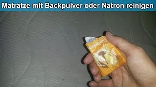 Matratze mit Natron oder Backpulver reinigen  Bett Matratze mit Hausmittel sauber machen [upl. by Sufur422]