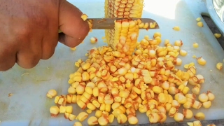 Sweet Corn Spice Fry  Maize Snacks Recipe in Village Style  Super Tasty And Healthy Food [upl. by Enihpad217]