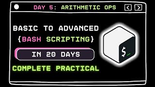 Hindi Bash Scripting for Beginners  Day 5  Arithmetic Operations [upl. by Mandi]