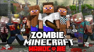 100 Players Simulate a Zombie Outbreak in Hardcore Minecraft [upl. by Shakti848]