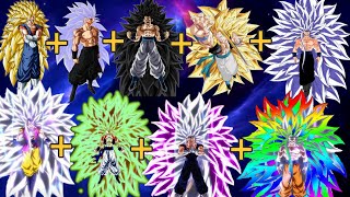 Omni King Goku infinity ➕ UV ♾️ ➕LSsG ♾️ ➕ SSR ♾️➕ Goku black ♾️ vs all dragonballz [upl. by Ahsiuqet]