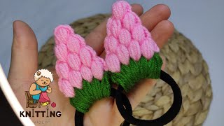 wonderful Very easy flashy crochet strawberry pattern baby headband detailed explanation crochet [upl. by Enyamrahs]