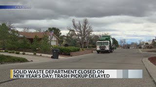 Albuquerque trash collection schedule adjusted for New Years [upl. by Aliahs]