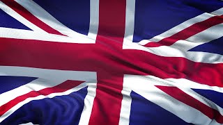 United Kingdom Flag 5 Minutes Loop  FREE 4k Stock Footage  Realistic British Flag Wave Animation [upl. by Mendelson]