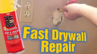 Spray Foam Drywall Patch How To Fix Lots of Holes Fast [upl. by Thorne]