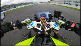 STREET TRIPLE 765 RS MOTO2 AT CLARK INTERNATIONAL SPEEDWAY [upl. by Jet]