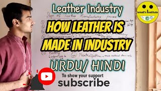 Leather Industry Leather Tanning Process  Steps of leather manufacturing process [upl. by Ahsitil]