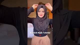 One minute Easy Hijab Tutorial ❤️ hijab tutorial foryou shorts youtube youtubeshorts [upl. by Nortna]