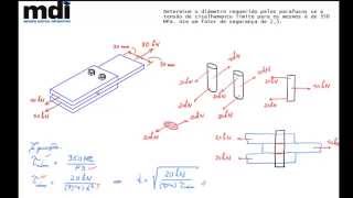 Resistência dos Materiais  Exercício 15 [upl. by Eanert937]