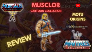 MUSCLOR  HEMAN Origins CARTOON Collection MATTEL Review [upl. by Amer806]