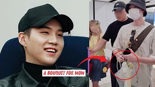 BTS News Today❗Suga’s Heartfelt Gesture Buying Yellow Flowers for His Mother [upl. by Alvarez]