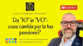 Da “IO” in “VO” cosa cambia per la tua pensione [upl. by Three276]