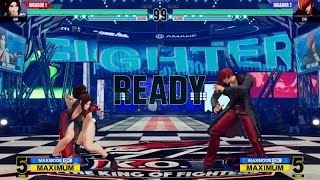 The King Of Fighters XV  Mai Shiranui vs Iori Yagami KOF15 Hard AI Versus Mode KOFXV [upl. by Maite]