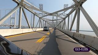 Crossing the Route 50 Bay Bridge in Maryland on a motorcycle [upl. by Batha]