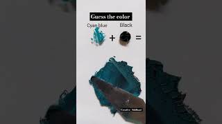 guess the color  cyan blue  black  reels colormixing asmr satisfying [upl. by Anissa640]