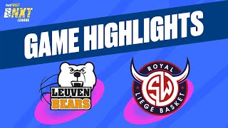 Stella Artois Leuven Bears vs RSW Liège Basket  Game Highlights [upl. by Anitsirt]