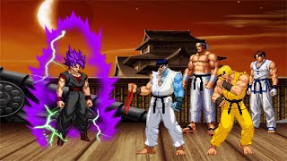 EVIL GOKU VS ICE RYU FIRE KEN GORO DAIMON amp KIM [upl. by Reld710]