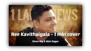 Nee Kavithaigala  Sinov Raj  Dibu nainan Thomas  Pradeep Kumar  1min cover [upl. by Auqemahs]