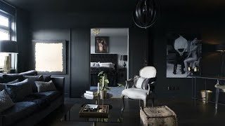 Scandinavian Apartment Tour • Black Chic [upl. by Atselec790]