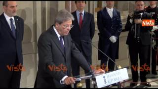 Gentiloni presenta la lista dei Ministri lelenco completo [upl. by Frederique]