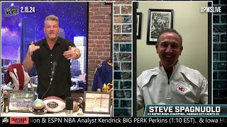 Patrick Mahomes is a team guy hes all about winning  Steve Spagnuolo  The Pat McAfee Show [upl. by Anaeg]