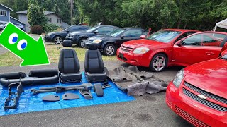 Chevy Cobalt SS carpet replacement  interior removal  removing an odor [upl. by Romola]