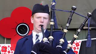 George Heriots School Pipe Band  Poppy Day 2018  Edinburgh [upl. by Ail]