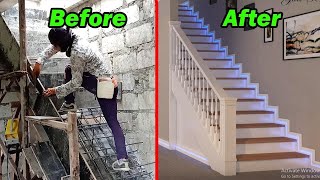 low budget concrete stairs  hagdanan na cemento  DIY [upl. by Vin]