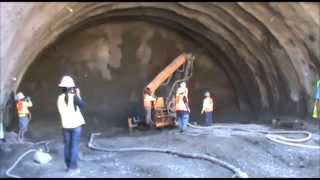 Shotcrete  Low Slump Concrete with Fibers for Tunnel Lining [upl. by Tammara344]